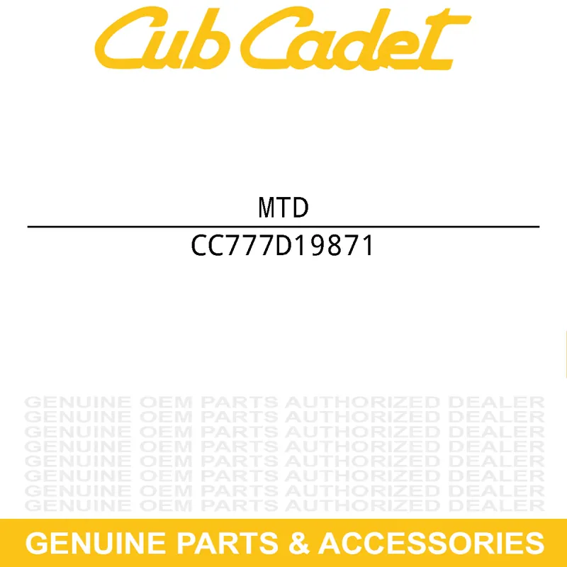 Trusted Brand MTD 777D19871 LABEL-SNOW PANEL S
