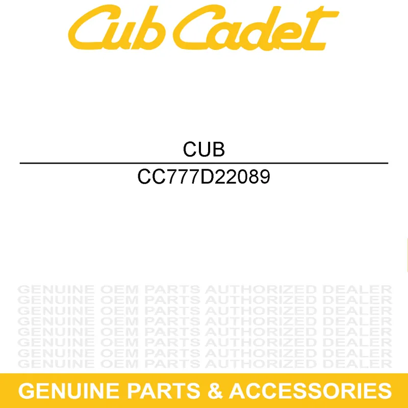 CUB CADET 777D22089 LABEL-MOWER SP CAT Premium
