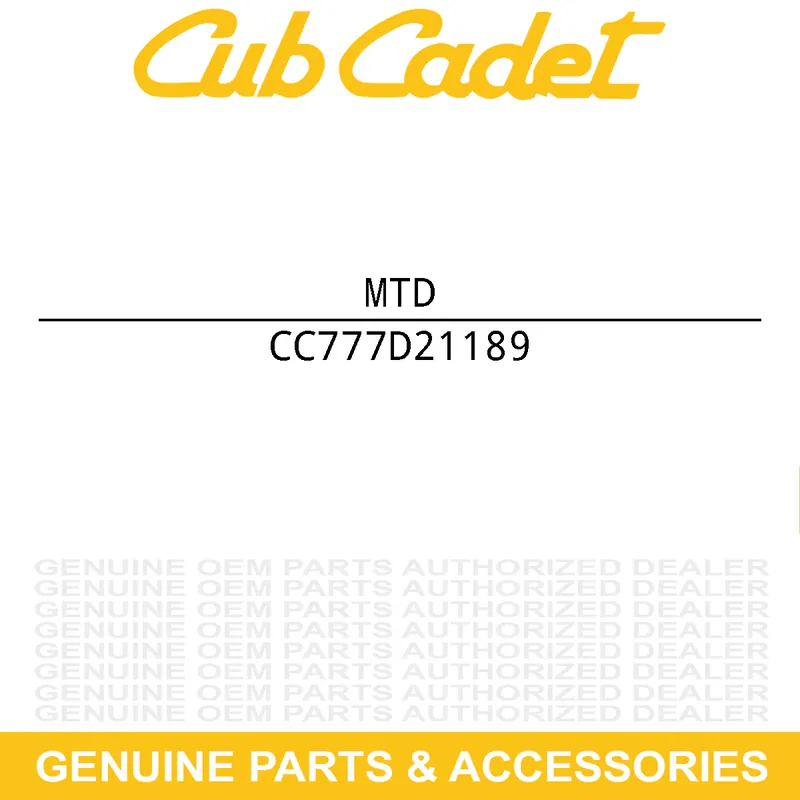 MTD 777D21189 LBL-NOISE GUARD TE New Arrival