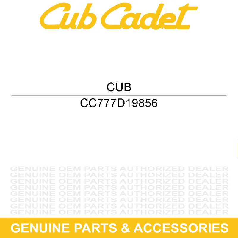 CUB CADET 777D19856 LBL-XT1 ENDURO SER Popular