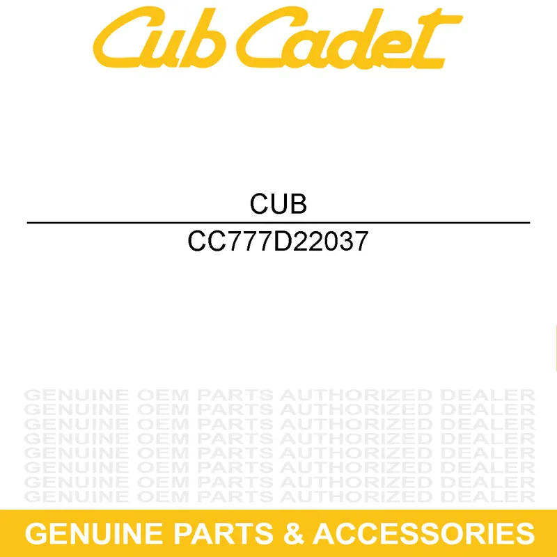 Seasonal Sale CUB CADET 777D22037 Auger Housing 2X 28" HP Label