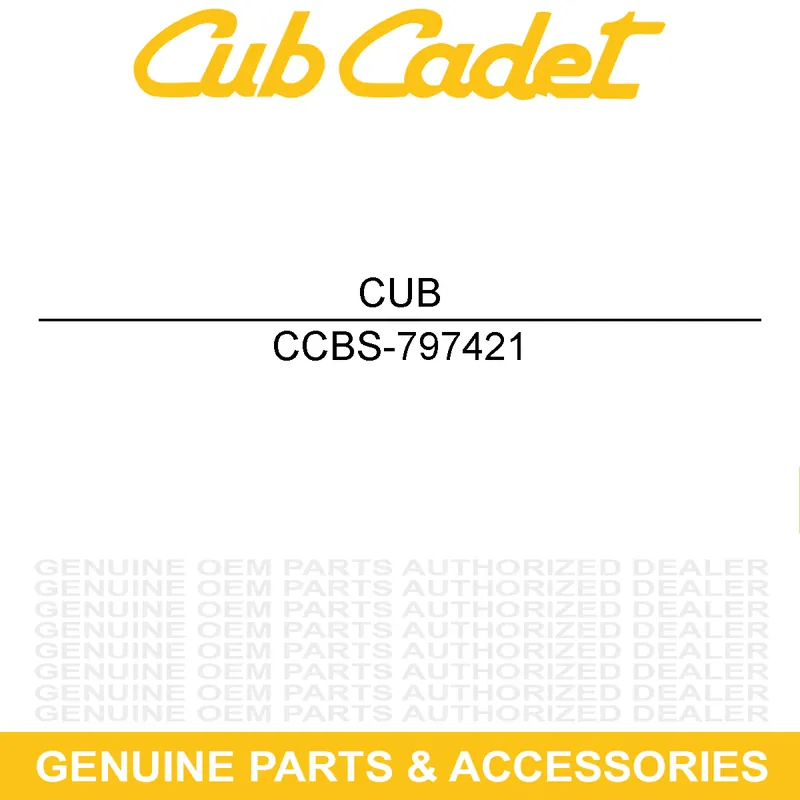 Time-Limited CUB CADET BS-797421 COVER-ROCKER