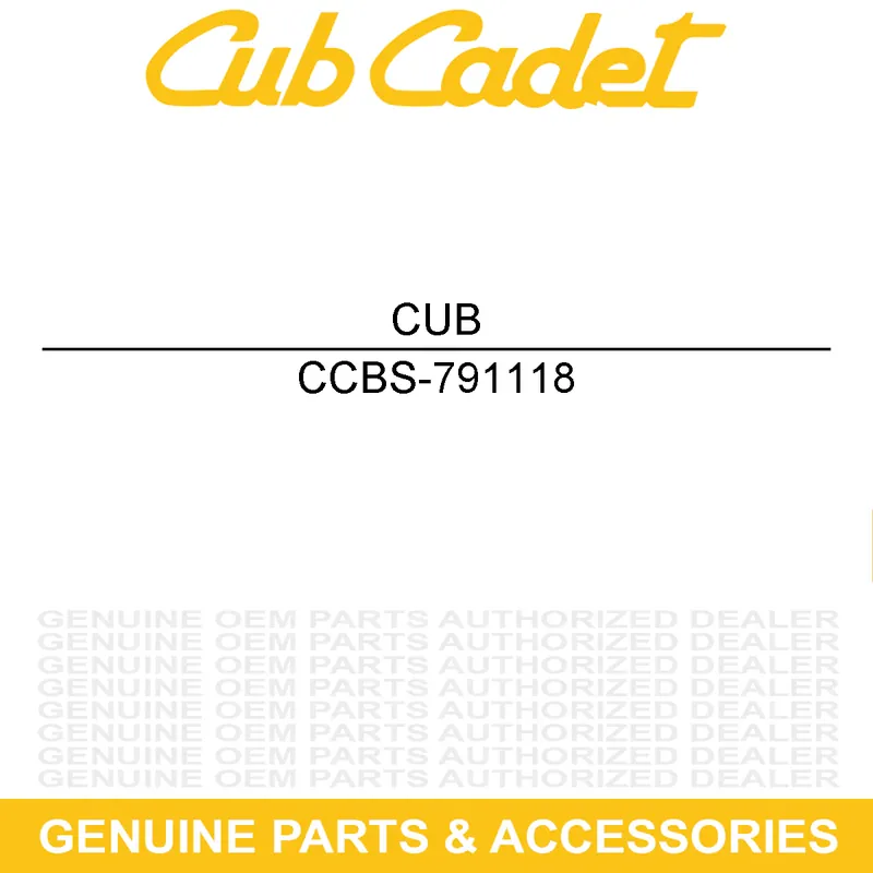 CUB CADET BS-791118 SCREW-CONN ROD Best Seller