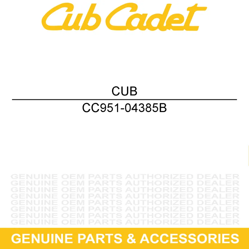 Certified CUB CADET 951-04385B TANK ASM:FUEL:1.3