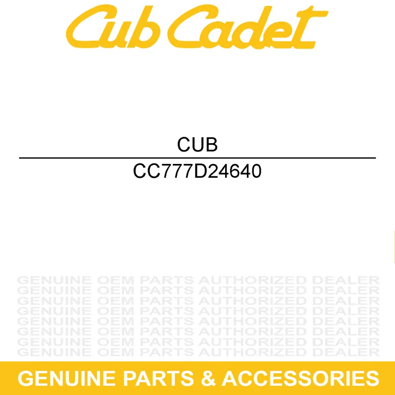 Budget CUB CADET 777D24640 LBL-TB 420/38 6 SP