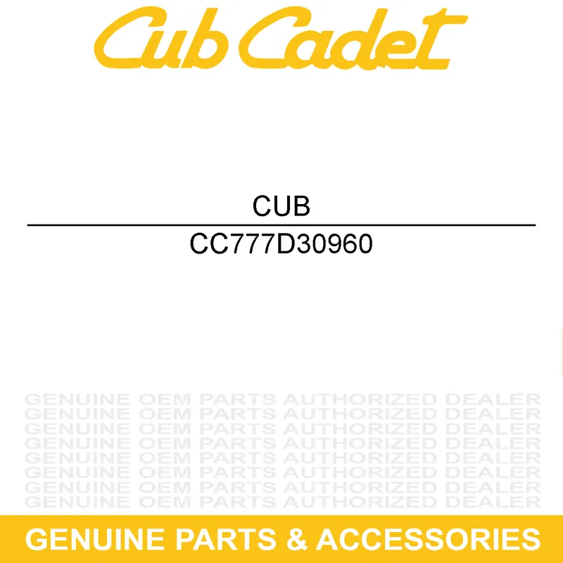 CUB CADET 777D30960 LBL-24HP 42" LH PN Buy Today