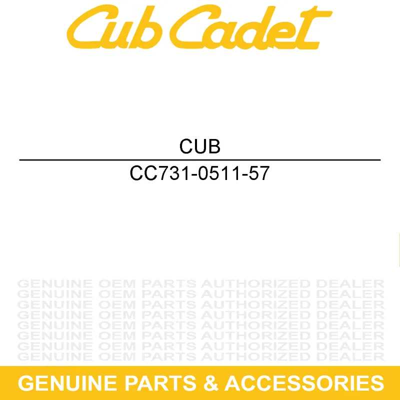 Latest CUB CADET 731-0511-57 Trim Strip 39" Req'd