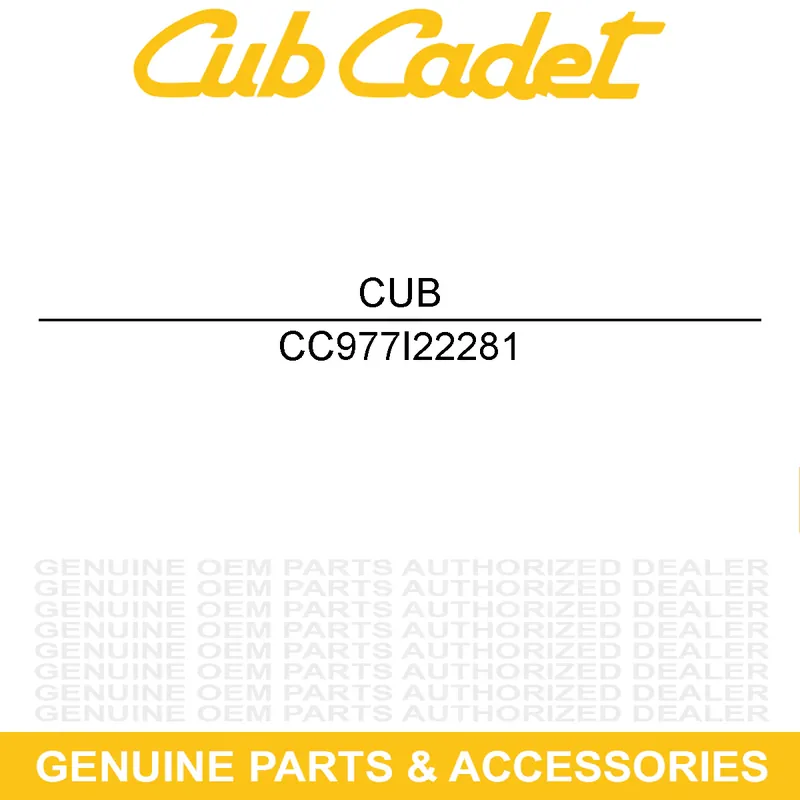 CUB CADET 977I22281 Belt Route Label Buy Direct