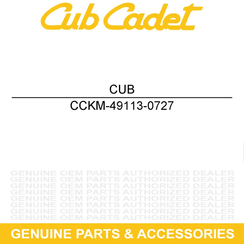 Save Now CUB CADET KM-49113-0727 Control Panel Assembly