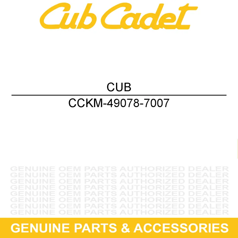 Budget CUB CADET KM-49078-7007 SPRING-ENGINE VALV