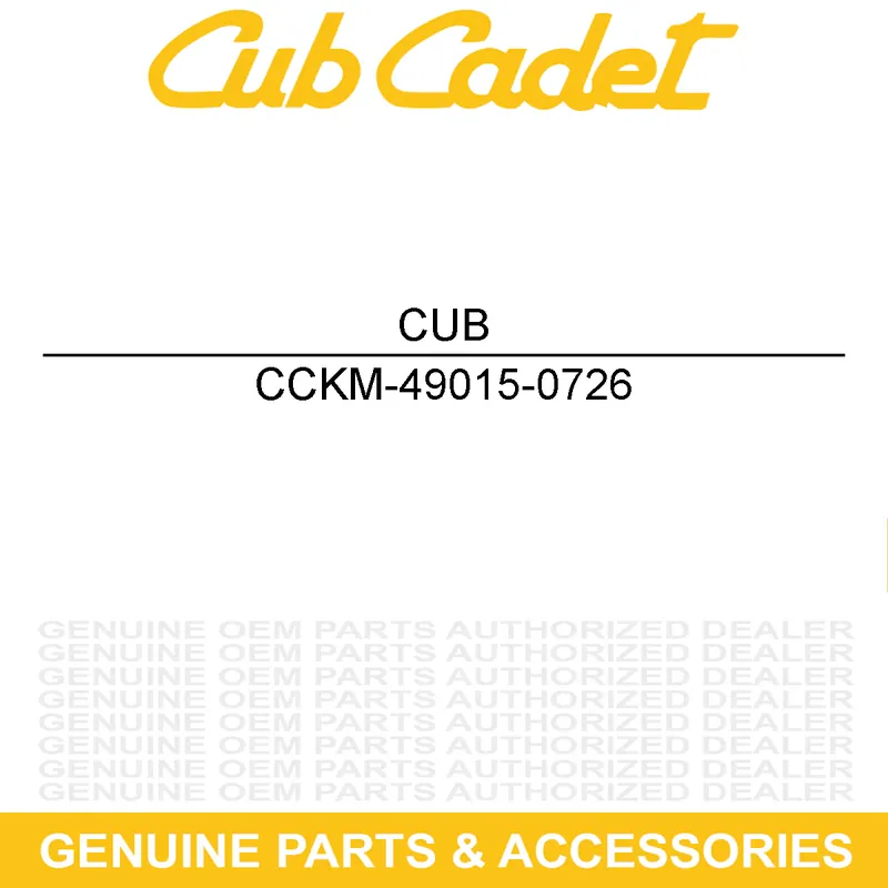 Reduced Price CUB CADET KM-49015-0726 COVER-CRANKCASE