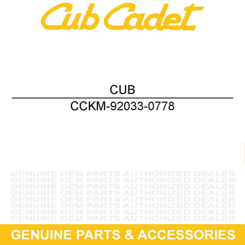 Fast Shipping CUB CADET KM-92033-0778 Snap Ring