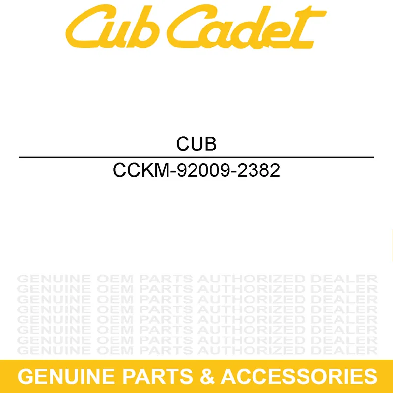 Get Yours CUB CADET KM-92009-2382 SCREW-RECOIL START