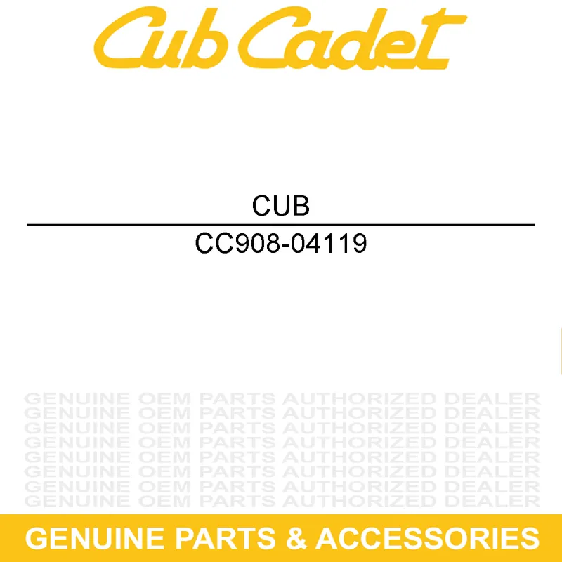 Genuine CUB CADET 908-04119 COVER-MUFFLER ASM