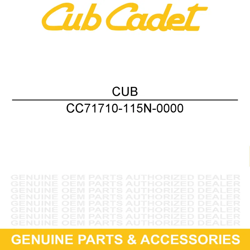 Budget CUB CADET 71710-115N-0000 Safety Belt Assembly