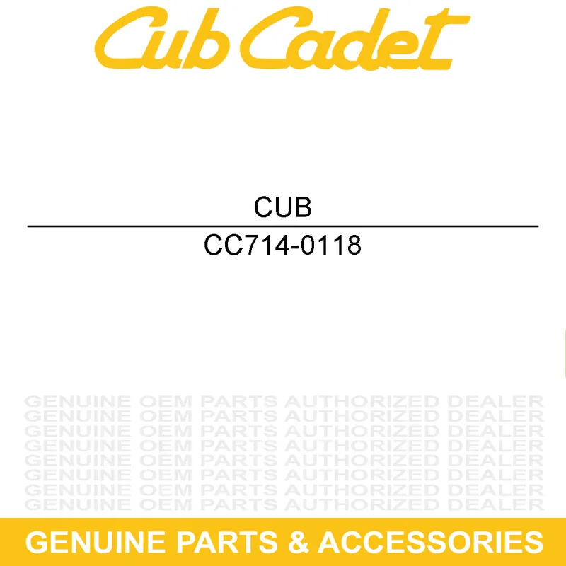 Get Yours CUB CADET 714-0118 Square Key