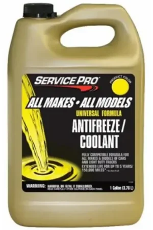 Fresh Stock Service Pro® Antifreeze/Coolant All Makes / All Models Universal Formula - Concentrate - Yellow