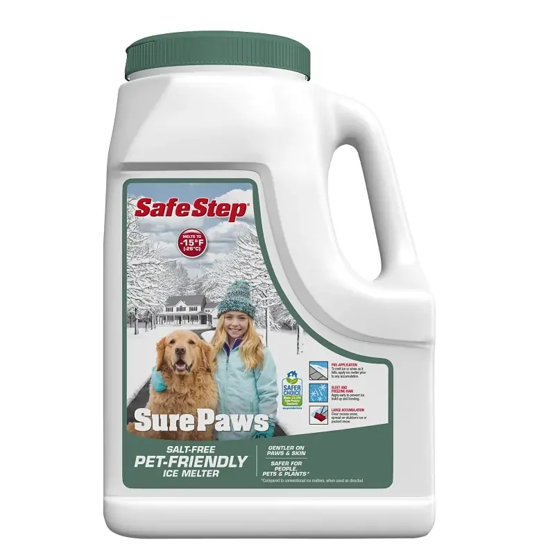 Safe Step Sure Paws 56708 Ice Melter, Crystal, White, Odorless, 8 lb Jug Budget