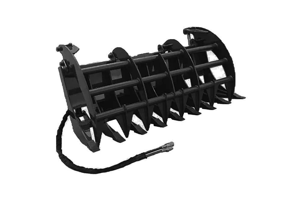 Limited Offer 96" Wide Skid Steer Grapple Rake Attachment Industrial Series