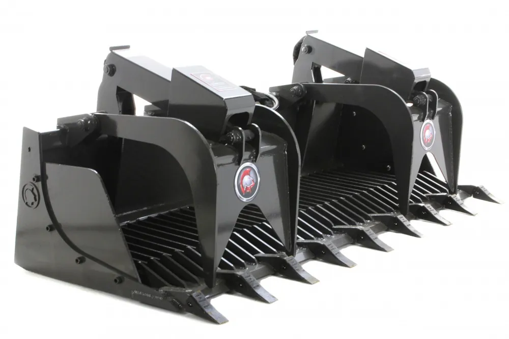 Top Rated 84" Wide Skid Steer Rock Grapple Bucket With Teeth