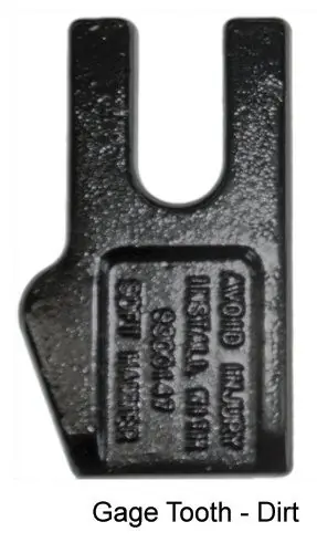 Clearance Skid Steer Auger Tooth Outside Gage Tooth