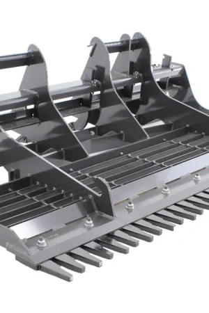 78" Wide Skid Steer Land Sculptor Attachment With Front Comb | Bolt On Edge | Scarifier Teeth Order Now