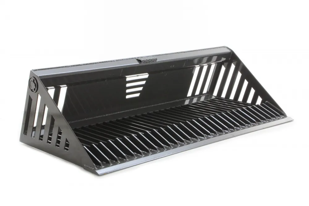 Certified 84" Wide Skid Steer Rock Bucket With Smooth Edge