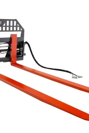 Skid Steer Pallet Fork Frame With 96" Long Tines Class III 8000 lbs Hydraulic Adjustable (Industrial Series) Express Delivery