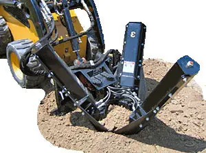 Mini Skid Steer Tree Spade Attachment and Transplanter For 30" diameter Tree Ball Grab Now