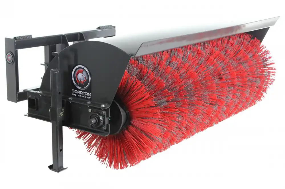 60" Wide Skid Steer Hydraulic Angle Broom Attachment With Poly & Wire Brushes Instant Buy