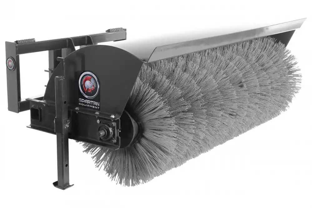 84" Wide Skid Steer Manual Angle Broom Attachment With All Wire Brushes Reduced Price
