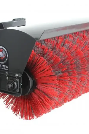 84" Wide Skid Steer Hydraulic Angle Broom Attachment With All Wire Brushes Genuine