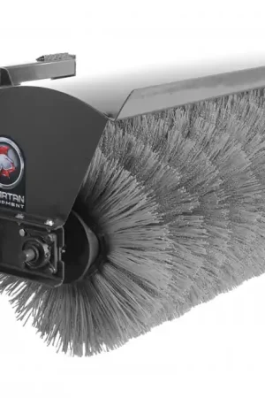 48" Wide Skid Steer Manual Angle Broom Attachment All Poly Brushes Discount