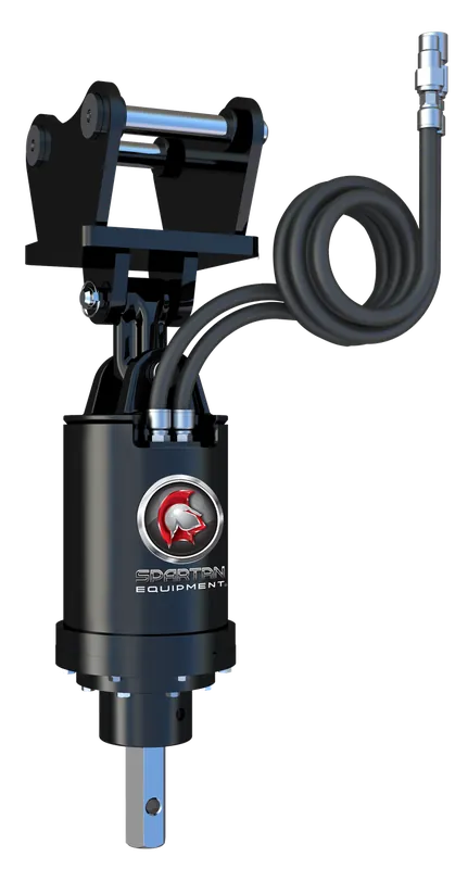 In Demand Excavator Auger Drive Attachment 6,000-10,000 Class 2.56" Round Shaft (10-26 gpm)