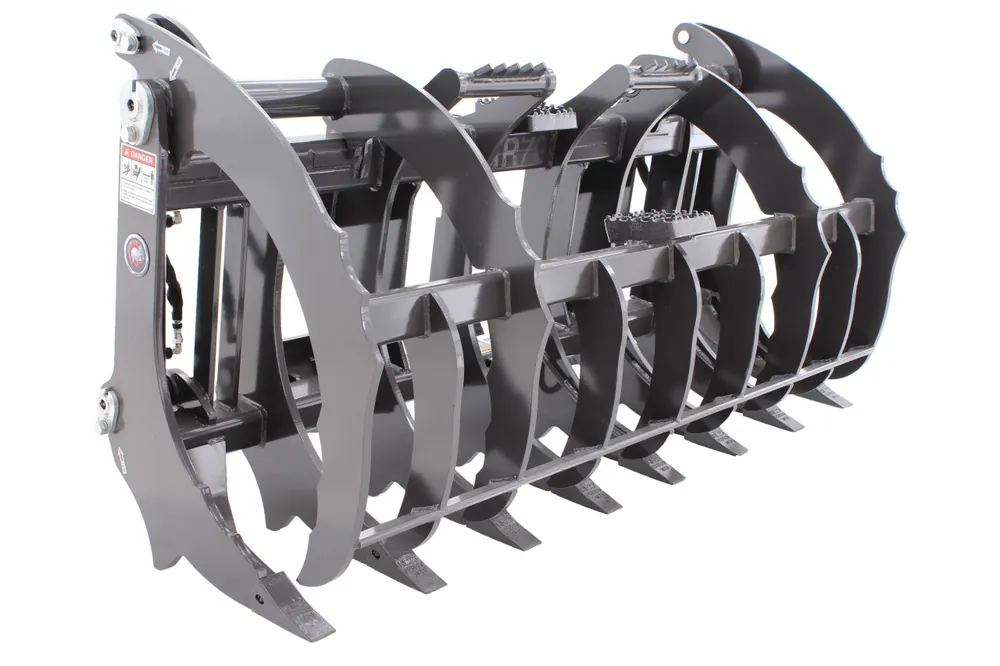New Arrival 78" Wide Skid Steer Grapple Rake Attachment Ultra Industrial Series