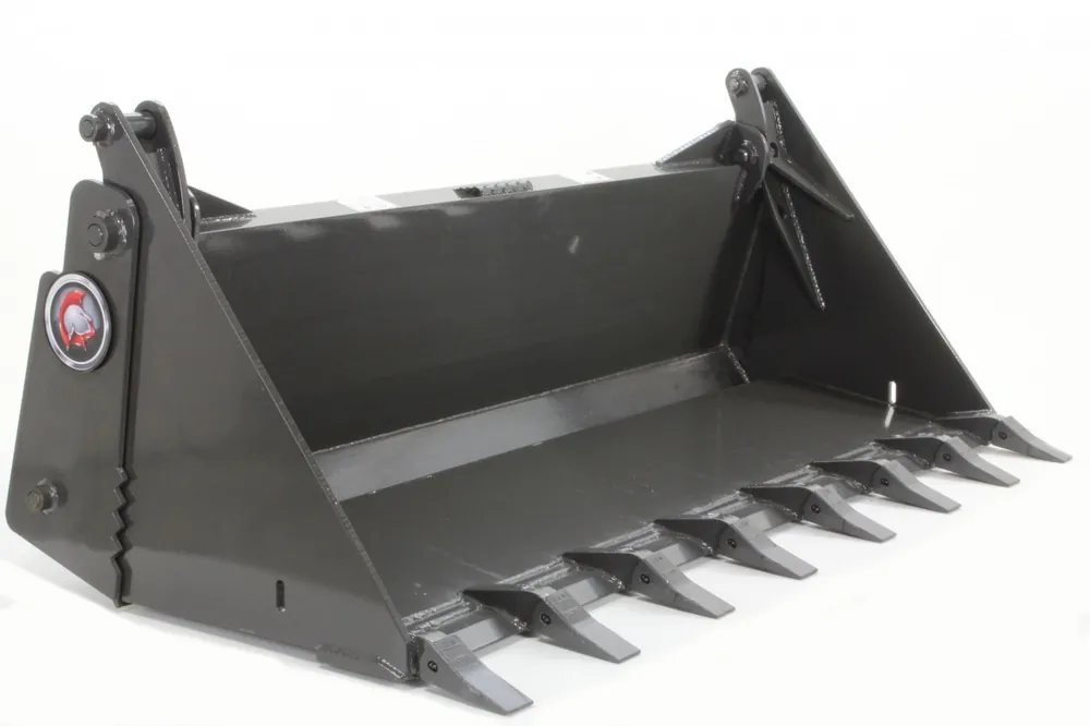 Fresh Stock 60" Wide Skid Steer 4 In 1 Combination Bucket Attachment With Teeth (Professional Series)