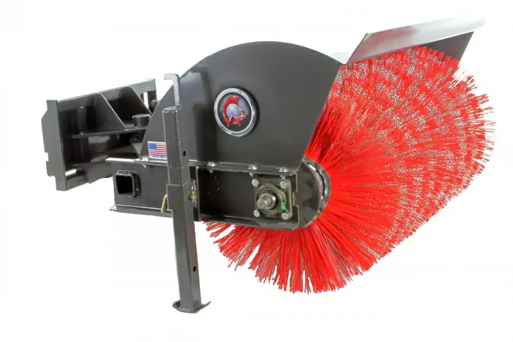 48" Wide Mini Skid Steer Hydraulic Angle Broom With Poly/Wire Brush (Professional Series) Hot Deal