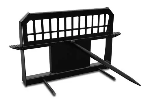 Same Day Shipping Skid Steer Bale Spear Attachment With High Back and Single Spear (Professional Series)
