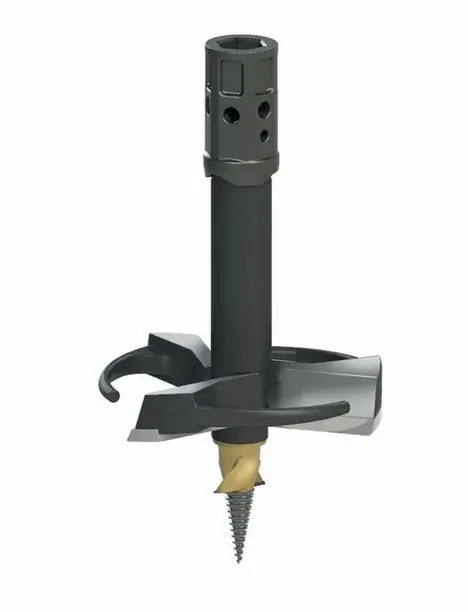 Premium Auger Stump Grinder Style | Planer Bit 14" dia with 2.56" Round Collar