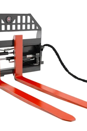 Markdown Skid Steer Pallet Fork Frame With 60" Long Tines Class III 8000 lbs Hydraulic Adjustable (Industrial Series)