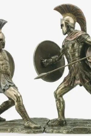 Achilles and Hector Warrior Statue Set Express Delivery