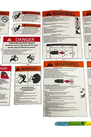 (785180) DECAL SET, CHIPPER WARNINGS Buy Today