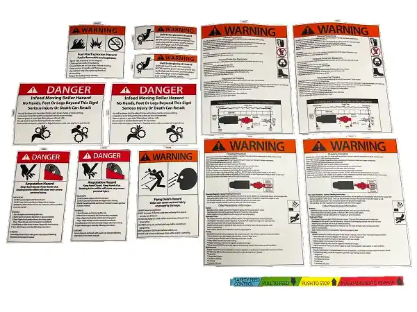 (785180) DECAL SET, CHIPPER WARNINGS Buy Today