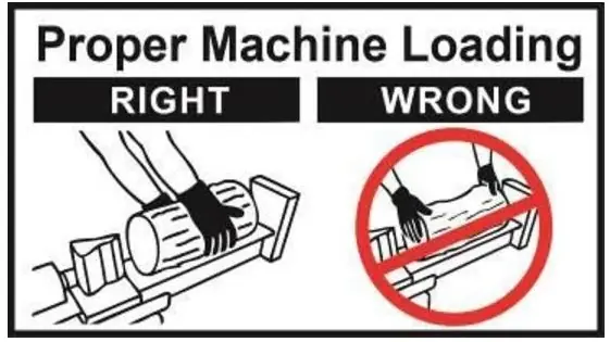 (BR002560) DECAL - PROPER MACHINE LOADING HORIZ Professional Grade