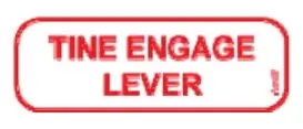 (336777) DECAL - TINE ENGAGE LEVER Hassle-Free Returns